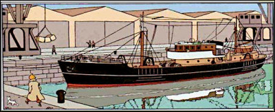Rien ne ressemble plus à un [type de bateau ?] qu'un autre ; mais celui-ci a participé à la recherche du trésor de Rackham-le-Rouge ! Quel était son nom, déjà ?