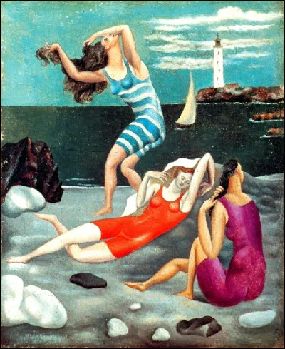 Qui a peint cette scène de plage ?