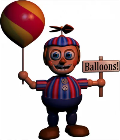 Dans "FNaF 2", que fait Balloon Boy ?