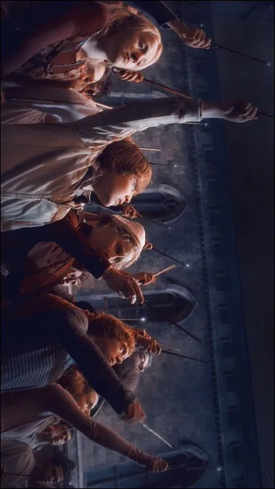 Quel personnage de la famille Weasley n'était pas représenté par son interprète lors de ces retrouvailles ?