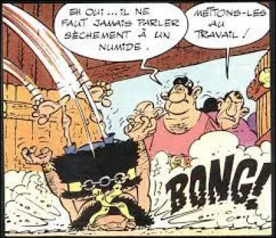 Dans quel album lit-on "Eh oui ... Il ne faut jamais parler s&egrave;chement &agrave; un numide" ?