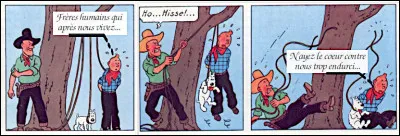 Sur ce coup-là, Tintin s'en remet intérieurement à ... (Complétez !)