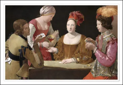 Il existe une autre version du tableau de Georges de La Tour "Le Tricheur à l'as de trèfle". Le tricheur tire de sa ceinture un as d'une autre couleur ; c'est...
