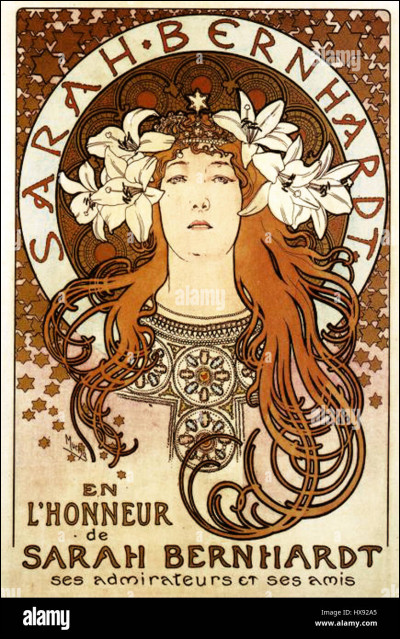 Quel artiste a dessiné les affiches de Sarah Bernhardt ?