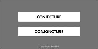 Que peut-on dire des mots "conjecture" et "conjoncture" ?