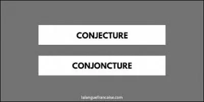 Que peut-on dire des mots "conjecture" et "conjoncture" ?