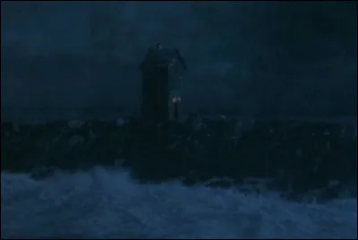 Quelle est la première phrase que Hagrid prononce lorsqu'il rentre dans la cabane sur le rocher ?