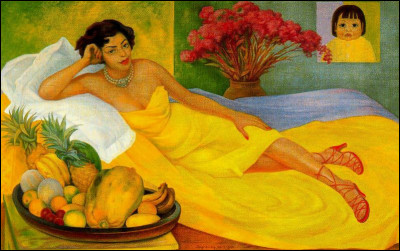 Superbe toile colorée de Diego Rivera ! Qui est représentée ?