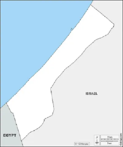 Quel est le nom de cette zone géographique, localisée aux frontières d'Israël et de lÉgypte, souvent lieu de conflits entre Israéliens et Palestiniens ?