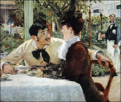 Qui a immortalisé cette scène au restaurant ?