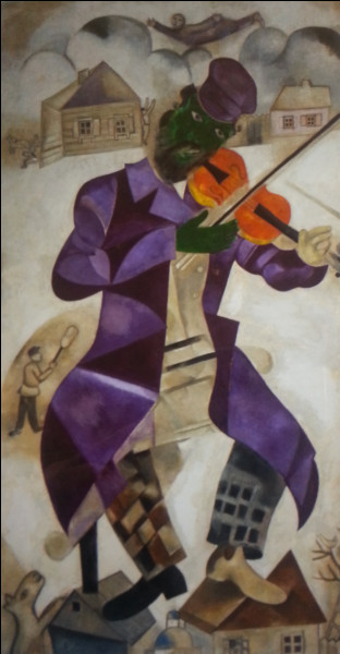 "Le Violoniste Vert" est une huile sur toile réalisée en 1924. Par quel peintre a-t-elle été réalisée ?