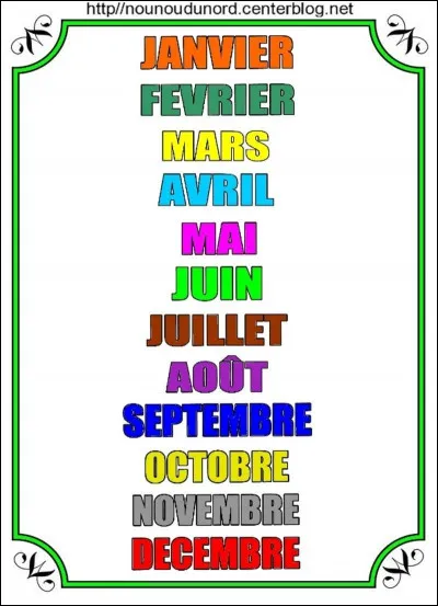 Les mois en anglais : 
Comment dit-on "mois" en anglais ?