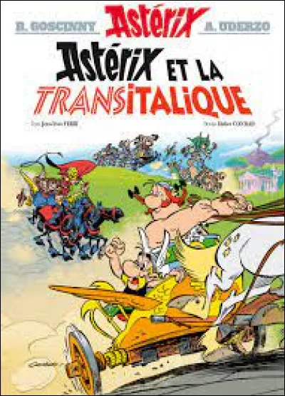 Qu'arrive-t-il à Agecanonix au début de l'album "Astérix et la Transitalique" ?