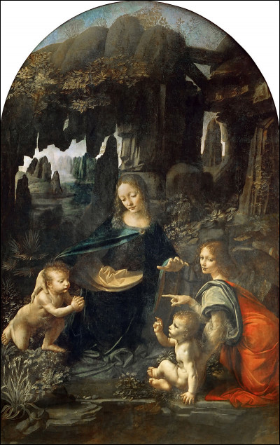 "La Vierge aux rochers", tableau réalisé vers 1483 - 86, est une peinture de ...