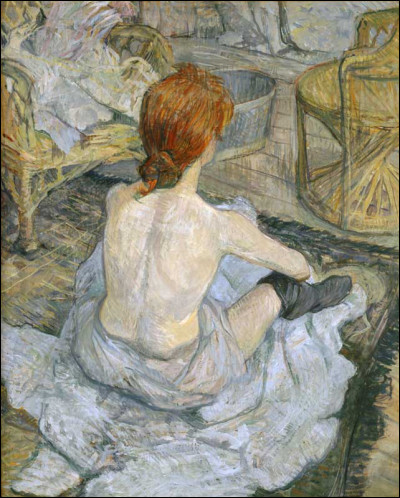Quant à Toulouse Lautrec, quelle artiste peintre posait pour lui, sur cette toile ?