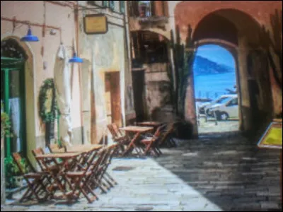 Nous aimons cette endroit qui nous rappellent un restaurant ou nous sommes allés l'été dernier à Bordighera.