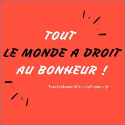 Il y a quelques années, nous pouvions écouter "Tout le Bonheur du Monde" !