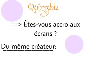 Quiz Test de personnalit