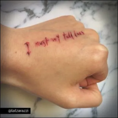 En retenue avec le professeur Ombrage, que marque Harry sur sa main ?