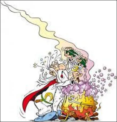 Dans "Le Combat des chefs", par quoi est provoqu&eacute;e l'amn&eacute;sie de Panoramix ?