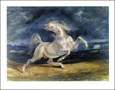 Quel peintre romantique a ralis 'Cheval effray par l'orage' ?
