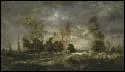 Quel peintre de l'cole de Barbizon a ralis 'Route dans la fort de Fontainebleau, effet d'orage' ?