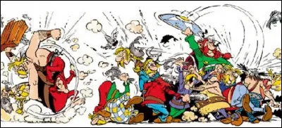 Après un _________ entre Gaulois, lidée la plus ______ qui vient naturellement à lesprit de ces villageois, cest un banquet avec sangliers et cervoise à profusion en noubliant pas de bâillonner Assurancetourix, bien sûr !