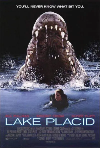 Dans le film Lake Placid, comment la vieille femme nourrit-elle le crocodile ?