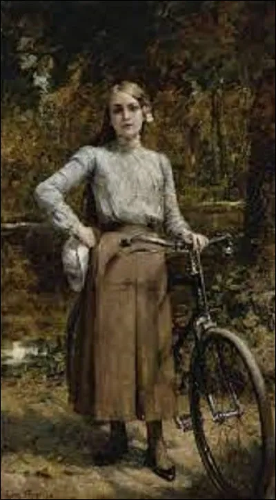 Retournons sur la terre ferme en faisant un tour de bicyclette sur les trois dernières questions. J'admets que la première qui suit n'est pas facile. Quel orientaliste a peint cette toile nommée ''Bicyclette au Vésinet'' en 1903 ?