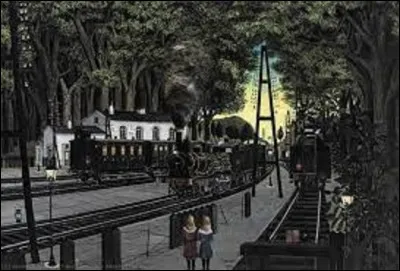 Et terminons ce petit tour en train avec cette toile datant de 1960.
Quel peintre postimpressionniste, expressionniste puis surréaliste belge a immortalisé cette scène intitulée ''La Gare forestière'' ?