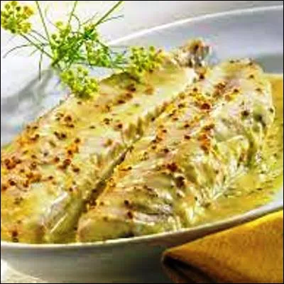 Quel poisson, très populaire en cuisine, souvent accompagné de moutarde, est aussi appelé aurion ou berdaou ?