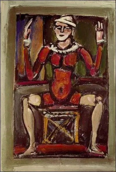 Qui a peint ce clown assis ?