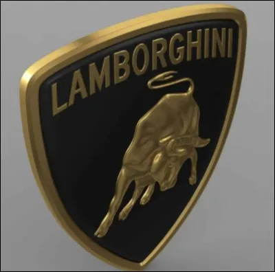 De quelle couleur est le logo des tracteurs Lamborghini ?