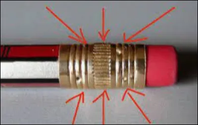 Comme se nomme l'anneau métallique entre le crayon à papier et la gomme ?