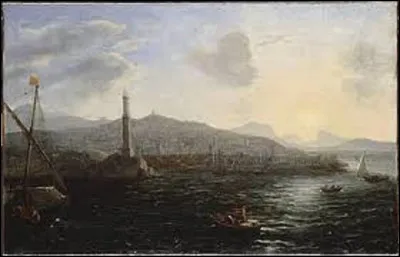 ''Le Port de Gênes, vu de la mer'' est une toile réalisée par un classiciste entre 1627 et 1629. Lequel