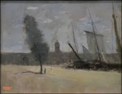 Quel peintre, qui est l'un des fondateurs de l'école de Barbizon , a peint ce tableau dénommé ''Dunkerque, remparts et porte d'entrée du port'', en 1873 ?