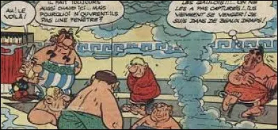 Dans cet album, Astérix et Obélix se retrouvent dans les thermes romains.