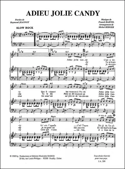 Qui chante "Adieu jolie Candy" ?