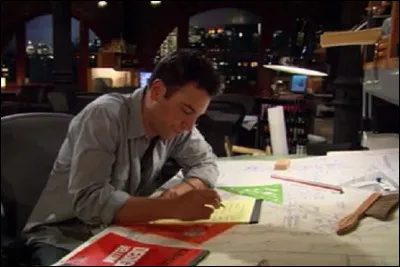 En forme de quel objet Ted doit-il dessiner un restaurant ?