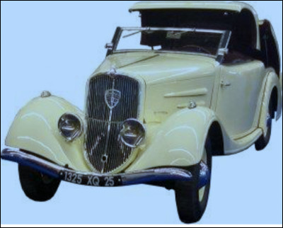 Quel est ce cabriolet Peugeot de 1935 équipé du premier toit escamotable électrique ?