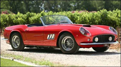 Quel est ce cabriolet de 1957, prestigieuse sportive produite par Ferrari pour la marché américain ?