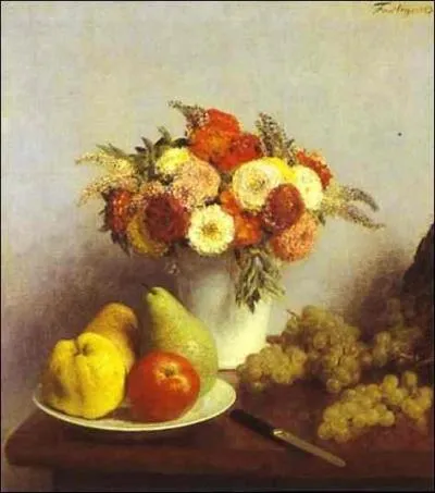 Quel peintre ayant travaillé dans l'atelier de Courbet a réalisé 'Fleurs et fruits' ?