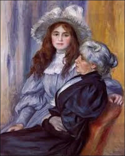 Peinture : 
En 1894, quel impressionniste a immortalisé cette scène intitulée ''Portrait de Berthe Morisot et de sa fille Julie Manet'' ?