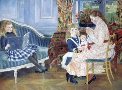 Qui a immortalisé cette scène d'intérieur avec des enfants ?