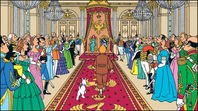 Dans ce final du "Sceptre d'Ottokar", on peut remarquer sur ce plan d'ensemble deux dessinateurs du journal "Tintin". Lesquels ?