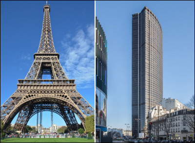 La tour Eiffel (324 m) est-elle plus ou moins haute que la tour Montparnasse de 59 étages ?