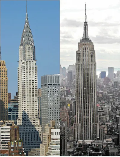 À New-York, le gratte-ciel Chrysler Building (309 m) est-il plus ou moins haut que l'Empire State Building de 102 étages ?
