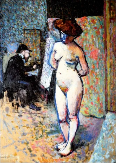 Qui a réalisé cette toile représentant Matisse et un modèle ?