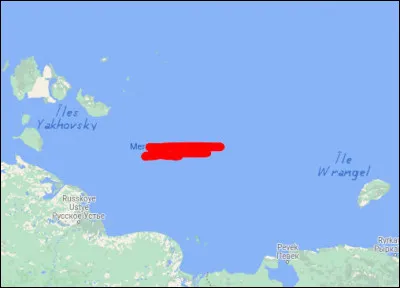 Bordée à l'ouest par les îles Lyakhovsky et à l'est par l'île Wrangel, celle-ci porte un nom très romantique. Lequel ?