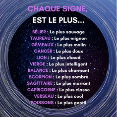 Quel est ton signe astrologique ? #2